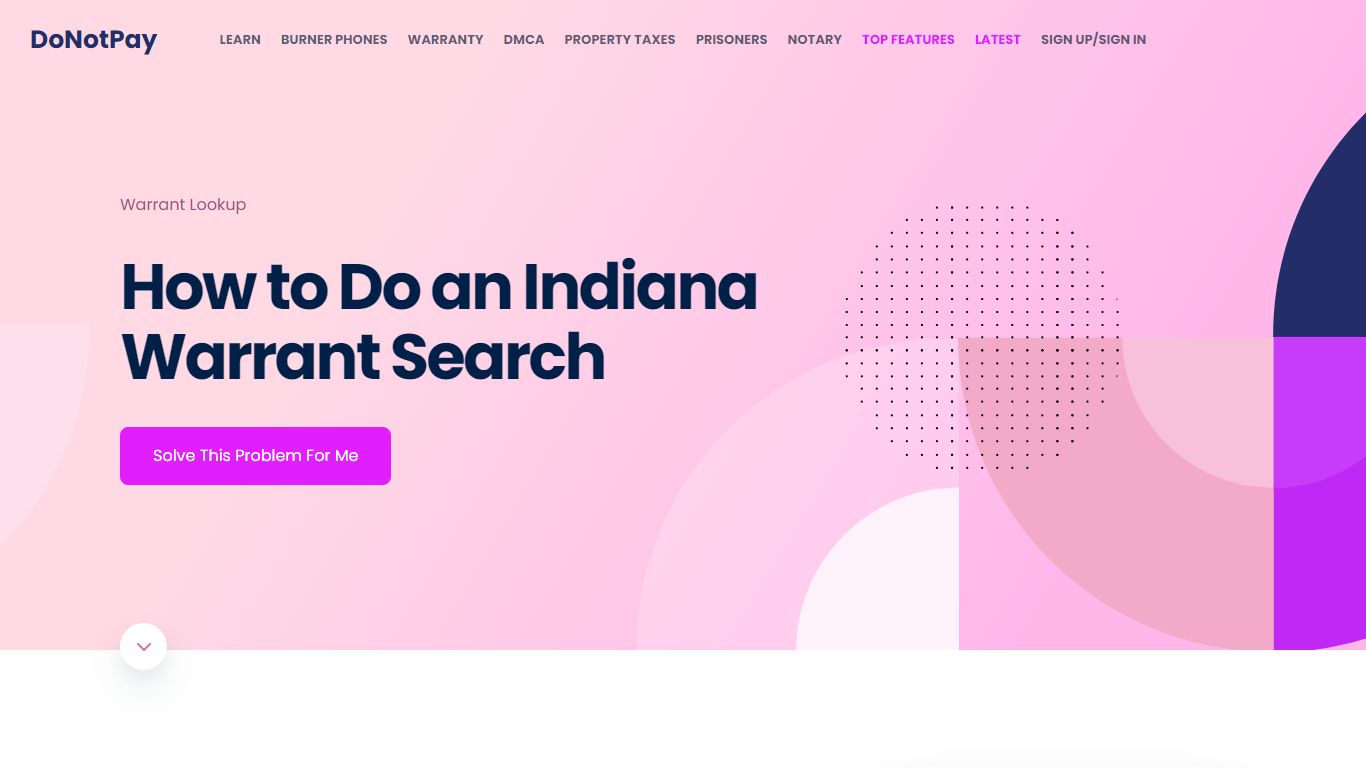 How to Anonymously Do an Indiana Warrant Search [3 Easy Steps] - DoNotPay